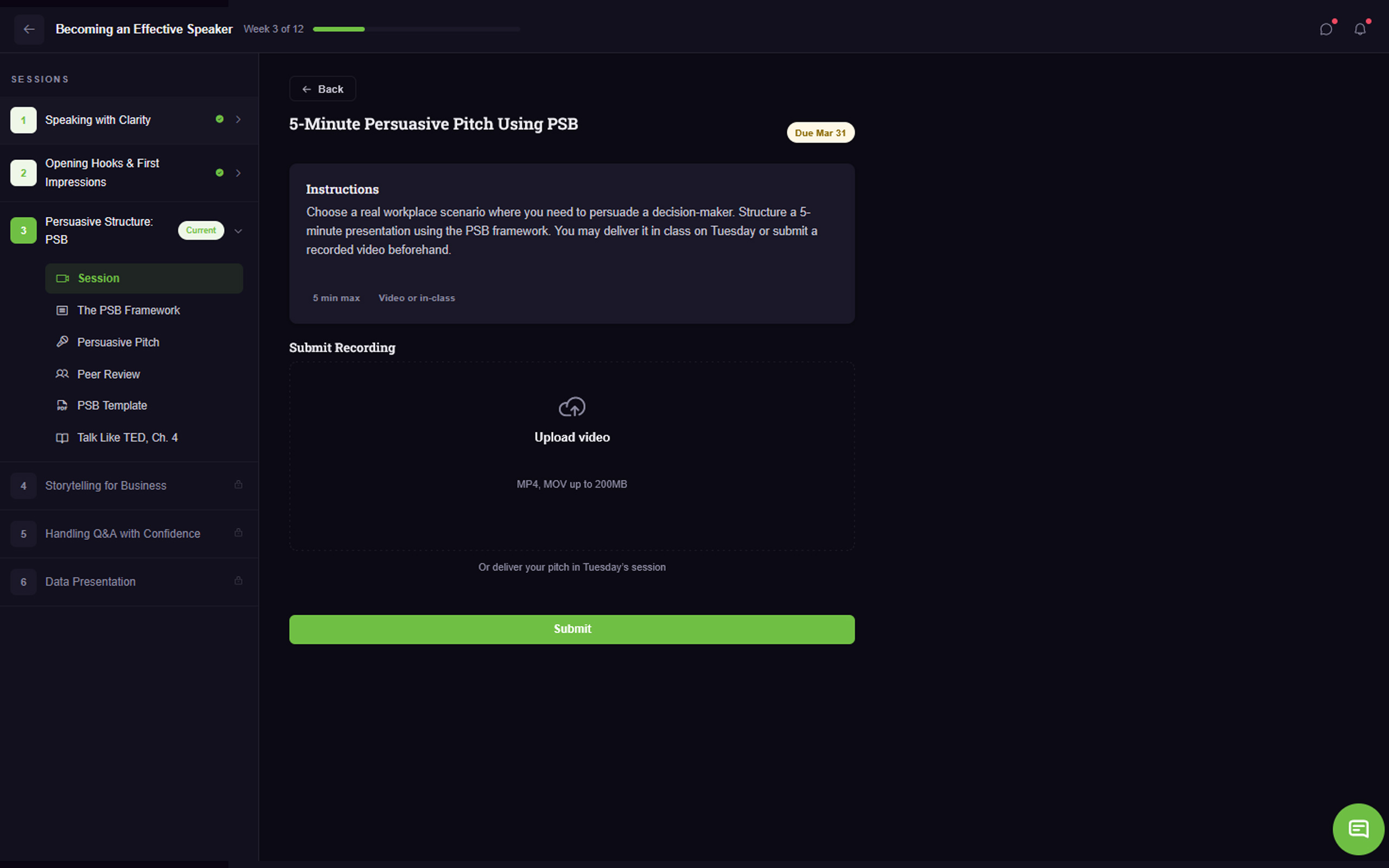SproutHub adult BES dashboard showing session content, skill bars, and professional feedback